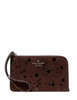 Kate Spade New York Lucy Suede Dots Small Wristlet Hot Fudge 