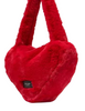 Kate Spade New York Luver Faux Fur Heart Tote Cherry Rouge