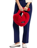 Kate Spade New York Luver Faux Fur Heart Tote Cherry Rouge