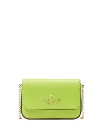 Kate Spade New York Madison Card Case Crossbody Grasshopper Green 