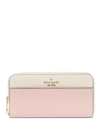 Kate Spade New York Madison Colorblock Large Continental Wallet  Rose Smoke 