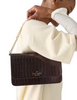 Kate Spade New York Madison Croc Embossed Willow Medium Convertible Crossbody Hot Fudge