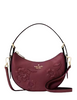 Kate Spade New York Madison Floral Applique Crescent Shoulder Bag Dark Merlot