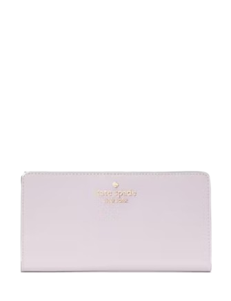 Kate Spade New York Madison Interior Printed Large Slim Bifold Wallet Pale Amethyst