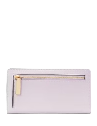 Kate Spade New York Madison Interior Printed Large Slim Bifold Wallet Pale Amethyst
