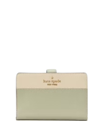 Kate Spade New York Madison Medium Bifold Wallet  Sage Bundle 