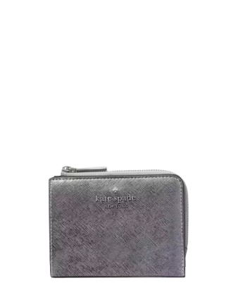 Kate Spade New York Madison Metallic Small L-zip Wallet Candied Flower