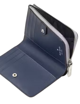 Kate Spade New York Madison Metallic Small L-zip Wallet Candied Flower