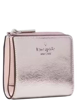 Kate Spade New York Madison Metallic Small L-zip Wallet Lilac Moonlight