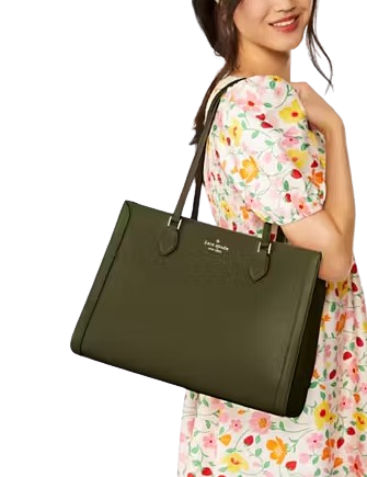 Kate Spade New York Madison Saffiano East West Leather Laptop Tote Seaweed
