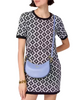 Kate Spade New York Madison Saffiano Leather Crescent Shoulder Bag Frosted Blueberry
