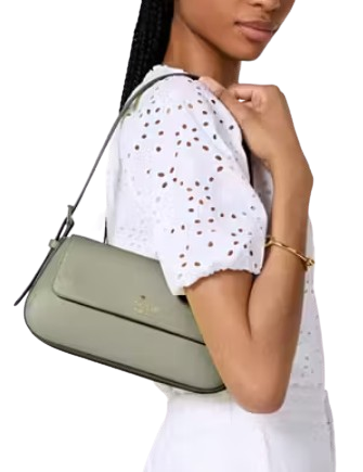Kate Spade New York Madison Saffiano Leather Small Flap Shoulder Bag Dusky Pine 