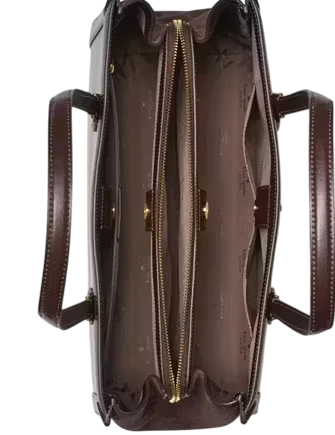 Kate Spade New York Madison Suede Large Laptop Tote Hot Fudge