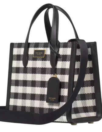 Kate Spade New York Manhattan Gingham Tweed Fabric Small Tote