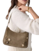 Kate Spade New York Margot Embellished Suede Medium Shoulder Bag Shell