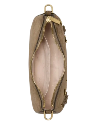 Kate Spade New York Margot Embellished Suede Medium Shoulder Bag Shell