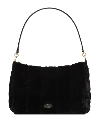 Kate Spade New York Margot Faux Fur Medium Shoulder Bag Black