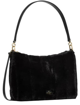 Kate Spade New York Margot Faux Fur Medium Shoulder Bag Black