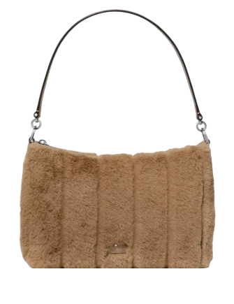 Kate Spade New York Margot Faux Fur Medium Shoulder Bag Natural