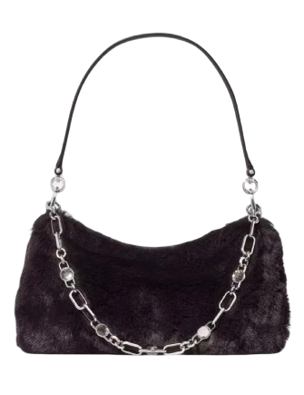 Kate Spade New York Margot Faux Fur Shoulder Bag Deep Aubergine