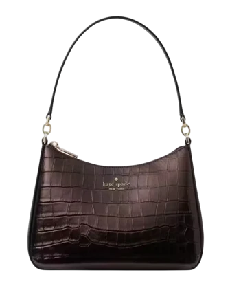 Kate Spade New York Margot Metallic Croc Embossed Convertible Shoulder Bag