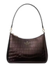 Kate Spade New York Margot Metallic Croc Embossed Convertible Shoulder Bag Hot Fudge