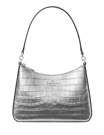 Kate Spade New York Margot Metallic Croc Embossed Convertible Shoulder Bag