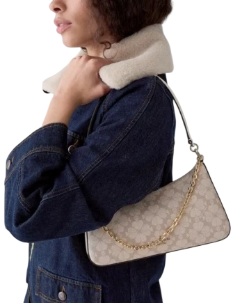 Kate Spade New York Margot Spade Flower Coated Canvas Shoulder Bag  Moondust 