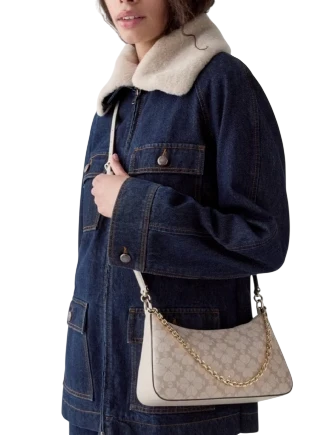 Kate Spade New York Margot Spade Flower Coated Canvas Shoulder Bag  Moondust 