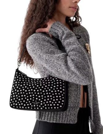 Kate Spade New York Margot Studded Medium Shoulder Bag Black