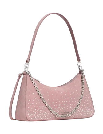 Kate Spade New York Margot Studded Suede Shoulder Bag Dusk Rose