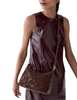 Kate Spade New York Margot Suede Dots Medium Shoulder Bag Hot Fudge