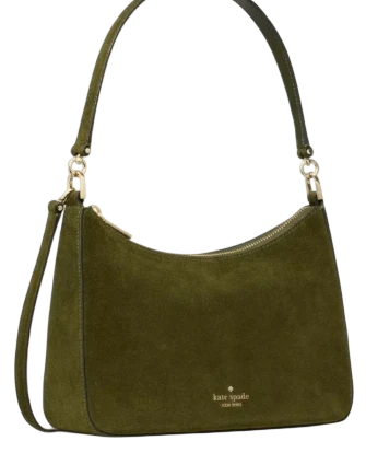 Kate Spade New York Margot Suede Medium Shoulder Bag Enchanted Green