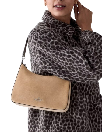Kate Spade New York Margot Suede Medium Shoulder Bag Timeless Taupe