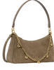 Kate Spade New York Margot Suede Shoulder Bag with Floral Chain Driftwood