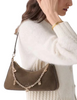 Kate Spade New York Margot Suede Shoulder Bag with Floral Chain Driftwood