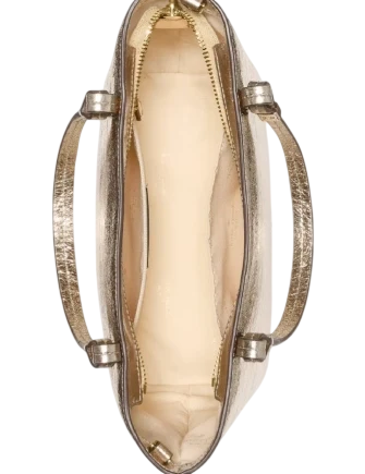 Kate Spade New York Marlowe Metallic Small Tote Bag Gold