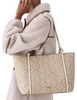 Kate Spade New York Marlowe Spade Flower Coated Canvas Tote Bag Dark Beige Moon Dust