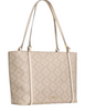 Kate Spade New York Marlowe Spade Flower Coated Canvas Tote Bag Dark Beige Moon Dust