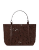 Kate Spade New York Marlowe Suede Dots Small Tote Bag Hot Fudge