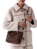 Kate Spade New York Marlowe Suede Dots Small Tote Bag Hot Fudge