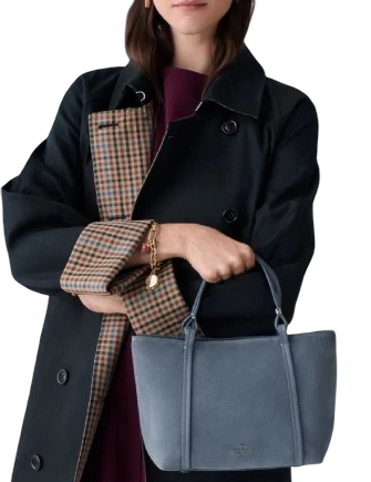 Kate Spade New York Marlowe Suede Small Tote Bag Cinder Grey