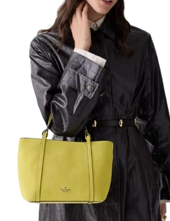 Kate Spade New York Marlowe Suede Small Tote Bag Laurel Leaf