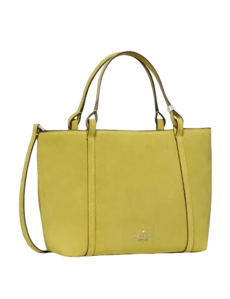 Kate Spade New York Marlowe Suede Small Tote Bag Laurel Leaf