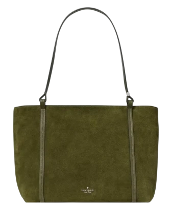 Kate Spade New York Marlowe Suede Tote Bag Enchanted Green 