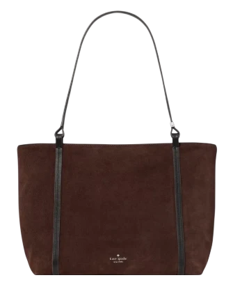 Kate Spade New York Marlowe Suede Tote Bag Hot Fudge
