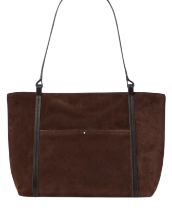 Kate Spade New York Marlowe Suede Tote Bag Hot Fudge