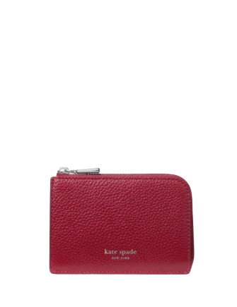 Kate Spade New York Mini Zip Card Case Red Jam