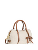 Kate Spade New York Monroe Faux Shearling Small Satchel Bag Cashew Milk