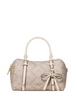 Kate Spade New York Monroe Spade Flower Coated Canvas Small Satchel Bag  Moon Dust 